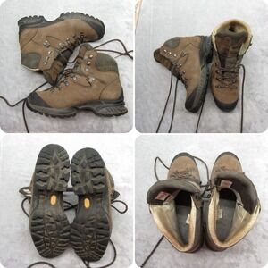 Hanwag Boots Men 11 Brown Hiking Leather Ankle LaceUp Outdoor Rugged Mountaineer